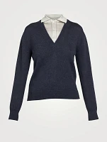 Trompe l'oeil Wool And Silk Sweater