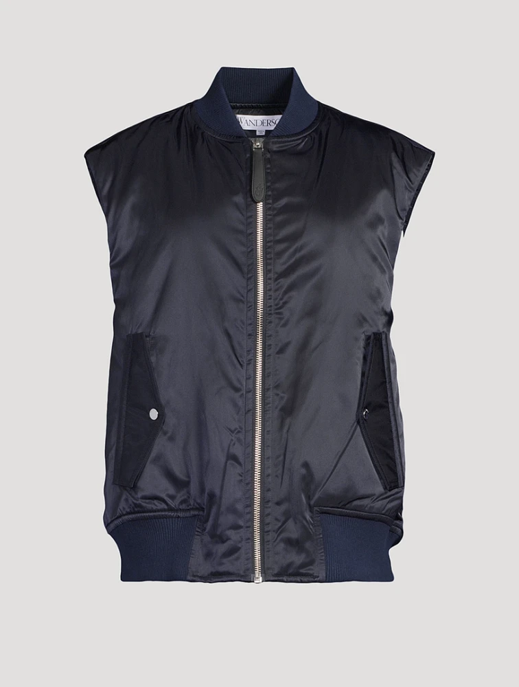 Sleeveless Bomber Jacket