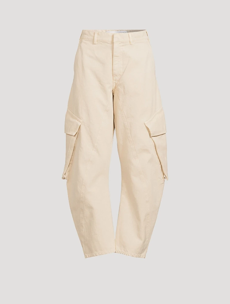 Twisted Wide-Leg Cargo Pants