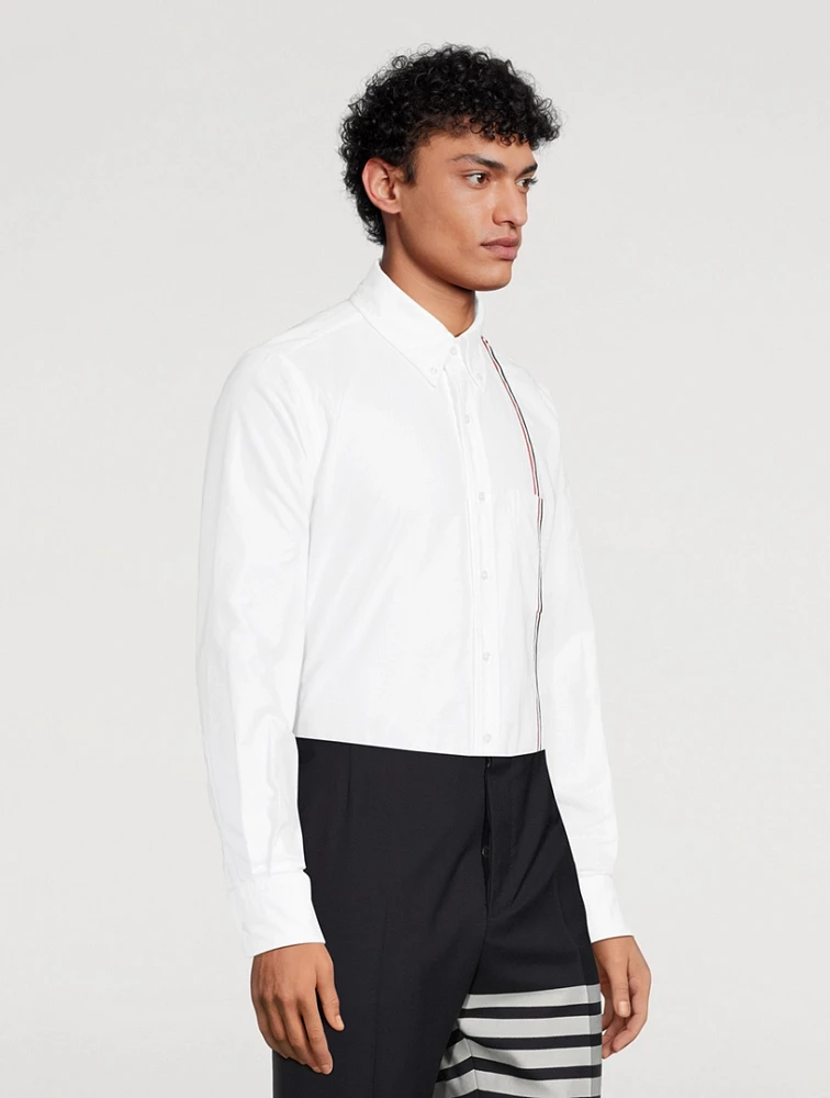 Cotton Shirt With Tricolour Stripe