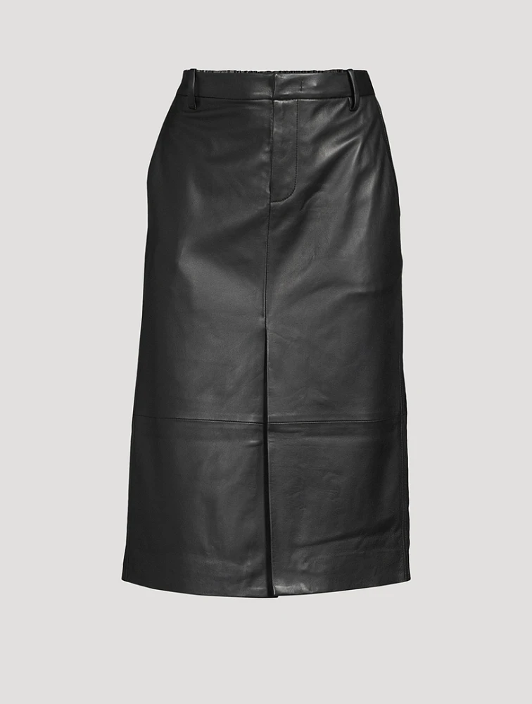 Leather Midi Skirt