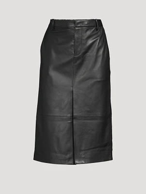 Leather Midi Skirt