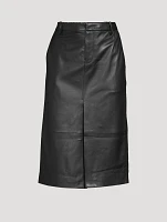 Leather Midi Skirt