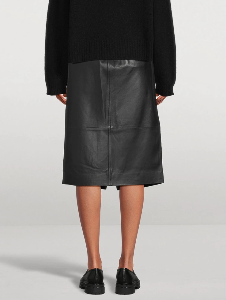 Leather Midi Skirt