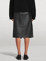 Leather Midi Skirt
