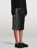 Leather Midi Skirt
