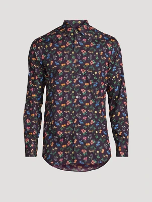 Cotton Tailored Shirt Floral Print