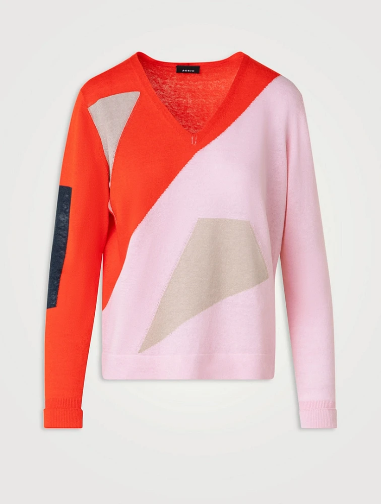 Spectra Jacquard Linen And Cotton Sweater