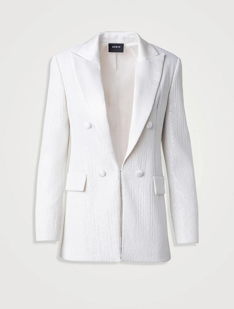 Lucia Sequin Chiffon Blazer