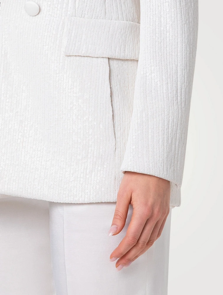 Lucia Sequin Chiffon Blazer