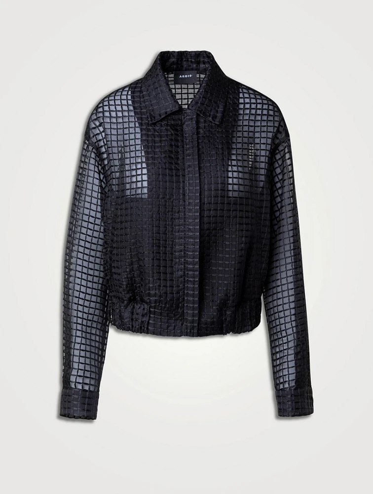 Wanda Windowpane Organza Jacket