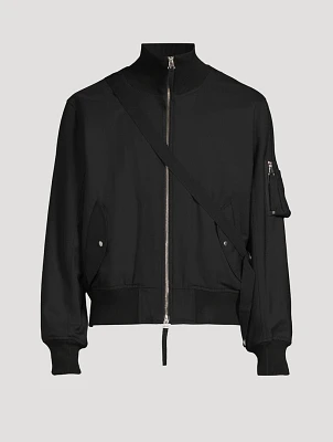 Seatbelt Wool-Blend Bomber Jacket