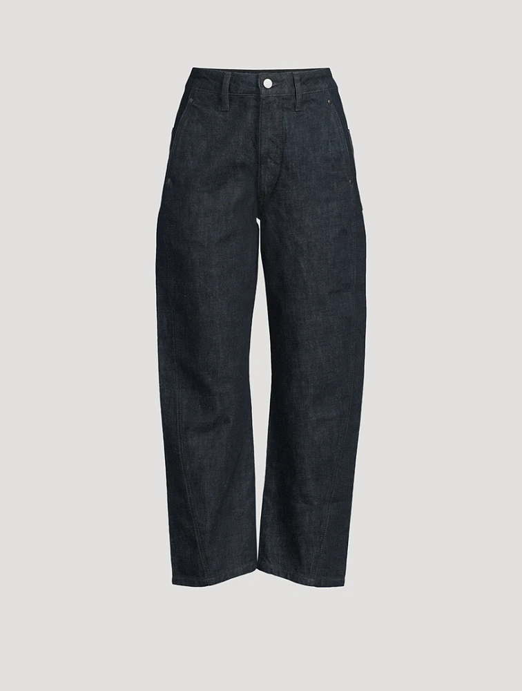 Twisted Straight-Leg Jeans