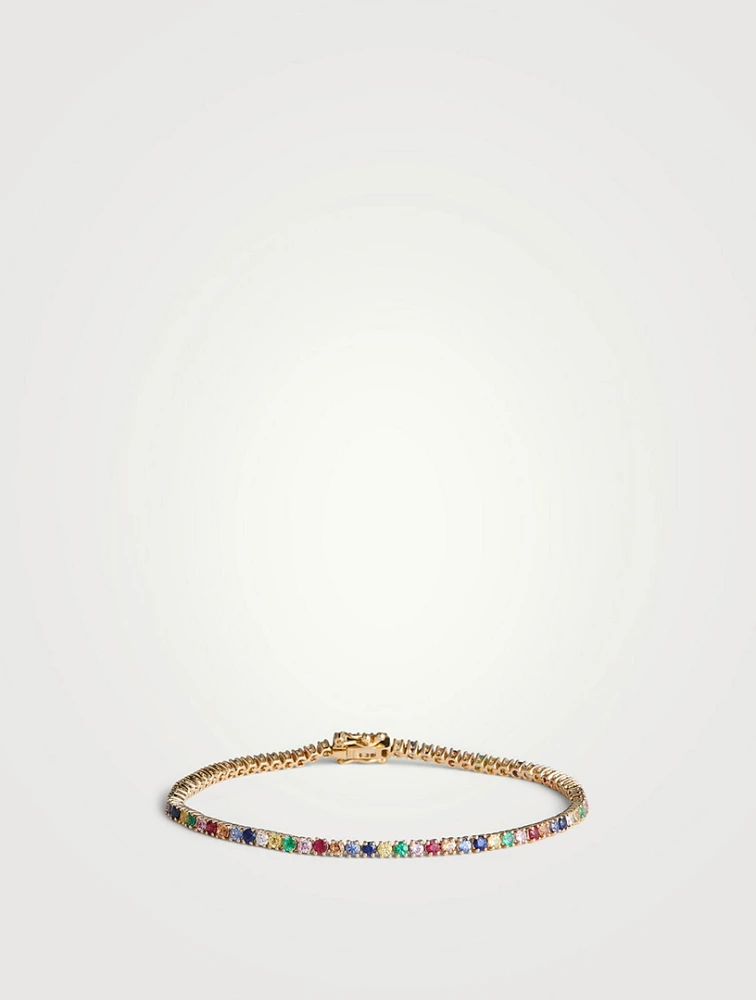 Hepburn 18K Gold Gemstone And Diamond Bracelet