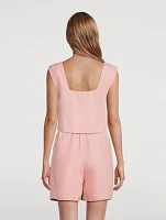Caleb Linen Crop Top