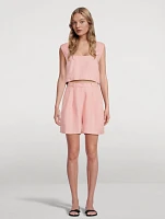 Caleb Linen Crop Top