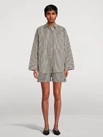 Derris Organic Cotton Shirt Monogram Print