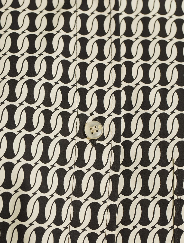 Derris Organic Cotton Shirt Monogram Print