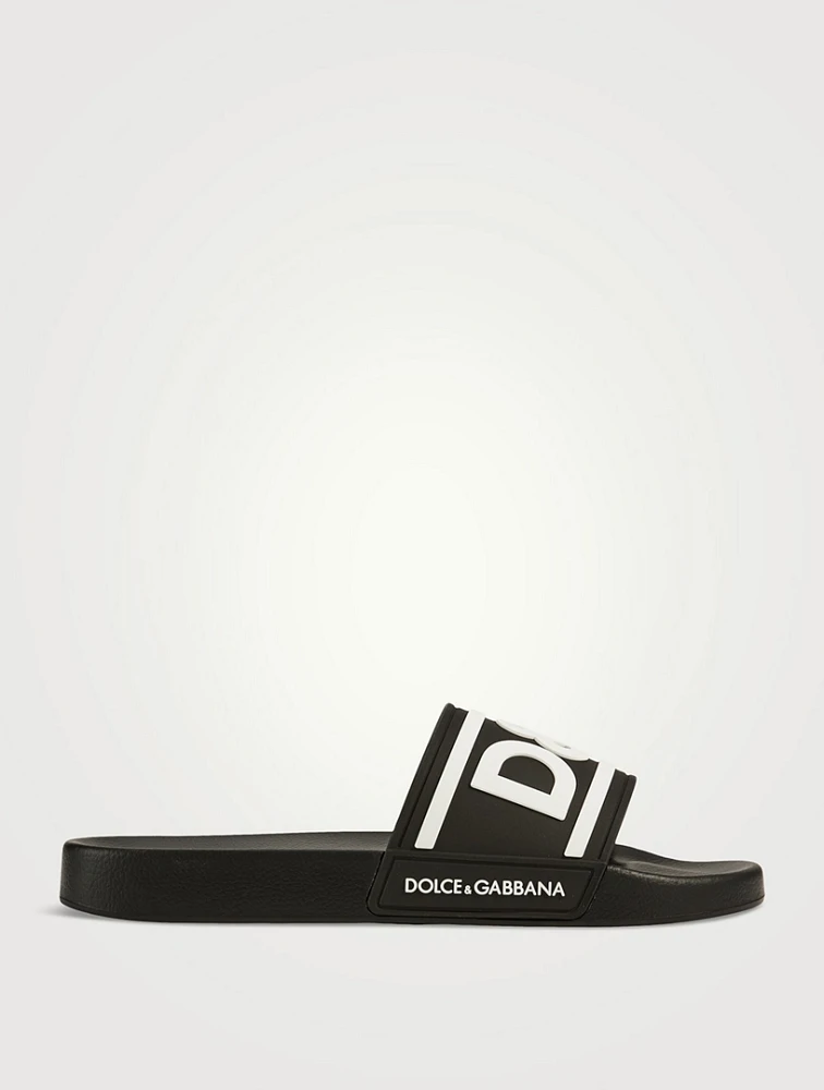 Rubber Beachwear Slides