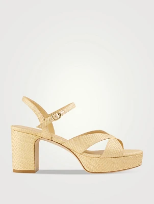 Carmen Raffia Platform Sandals