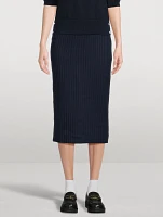 Tonal Check Jacquard Pencil Skirt