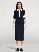 Tonal Check Jacquard Pencil Skirt