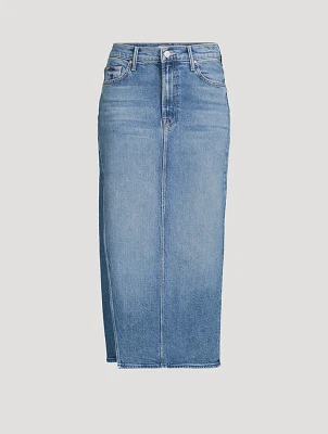 The Split Second Denim Midi Skirt