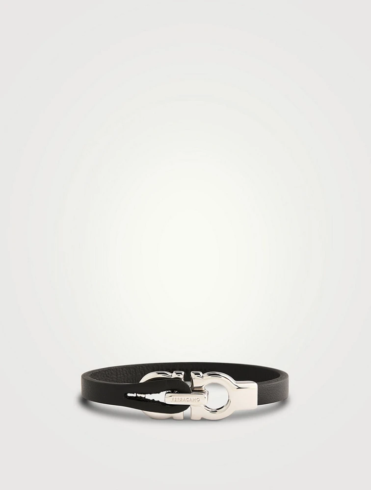 Leather Gancini Bracelet