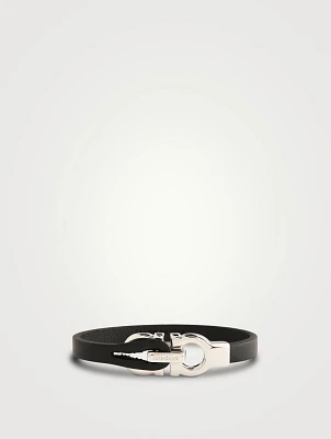 Leather Gancini Bracelet
