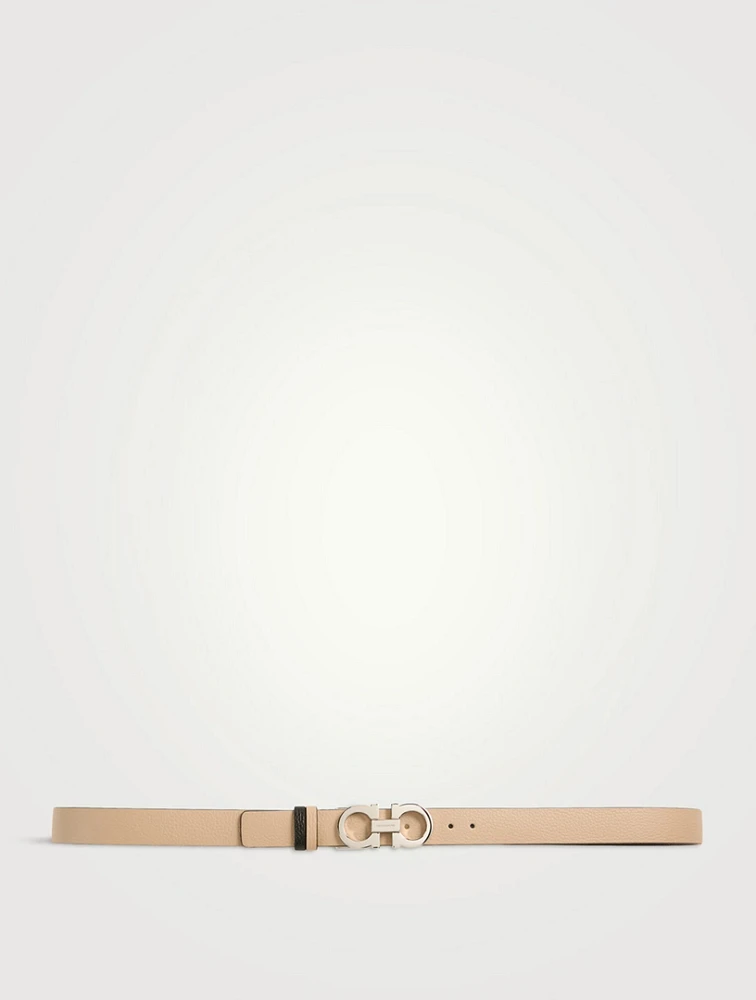 Reversible Leather Gancini Belt