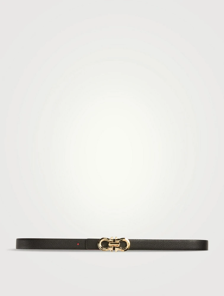 Reversible Leather Gancini Belt