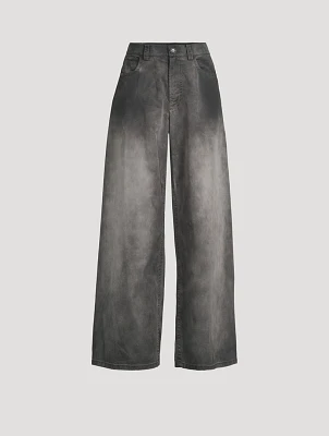 Cotton Low-Rise Pants