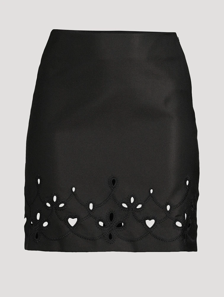 Embroidered Mini Skirt