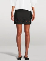 Embroidered Mini Skirt