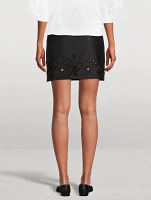 Embroidered Mini Skirt