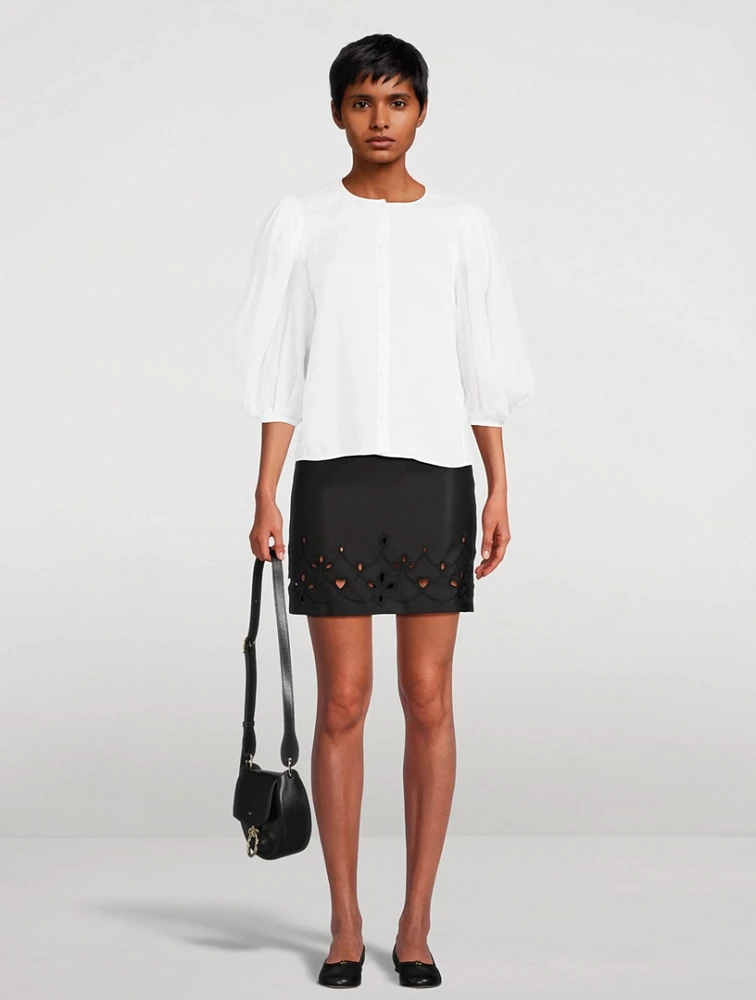 Embroidered Mini Skirt