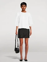 Embroidered Mini Skirt