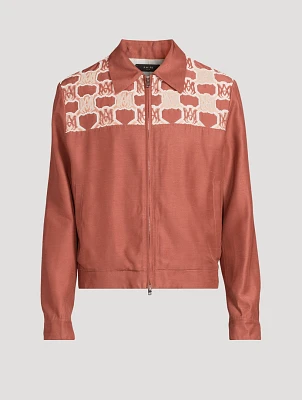 Blouson Jacket With Glass Beads