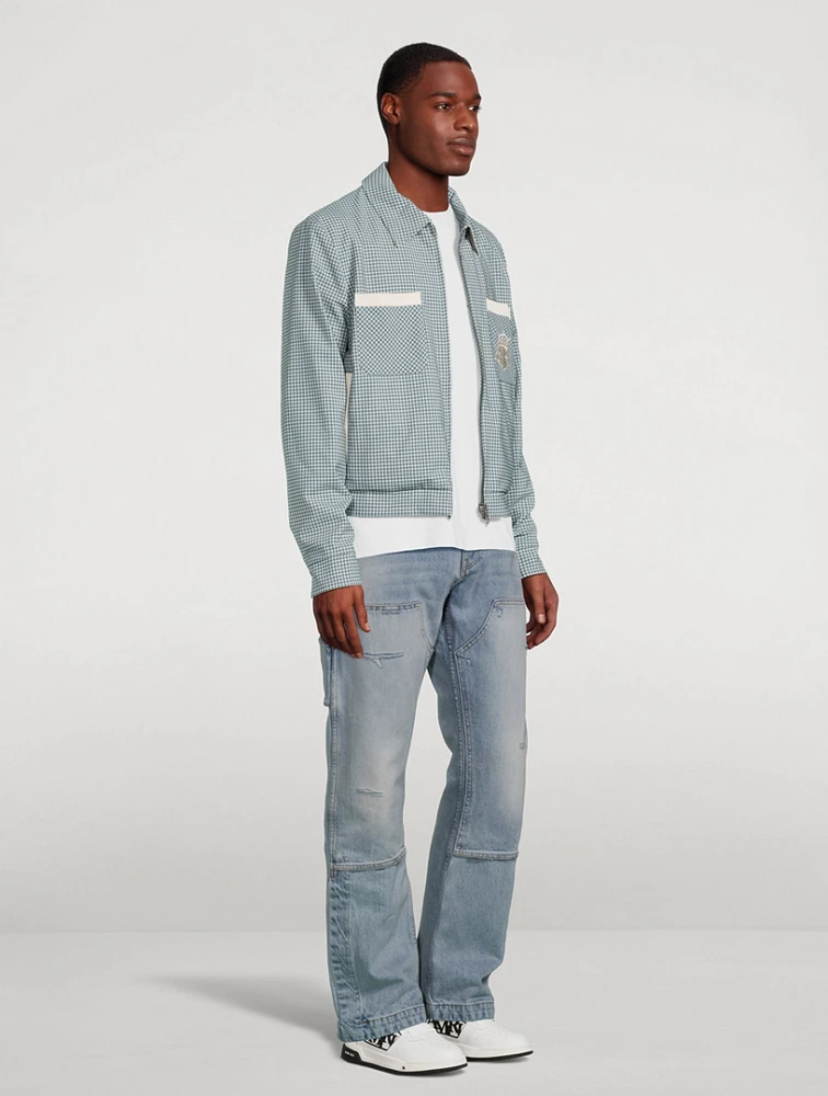 Reversible Jacket Micro Check Print