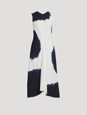 Ella Printed Matte Satin Midi Dress