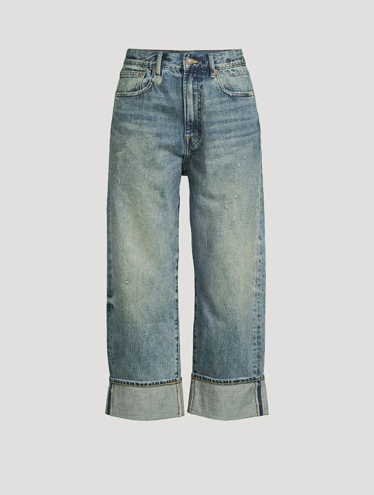 X-BF Cuffed Wide-Leg Jeans