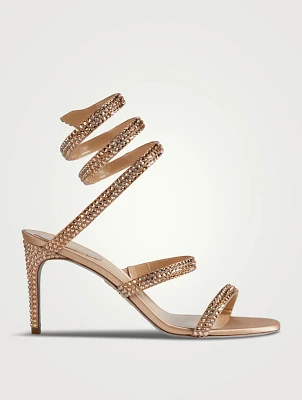 Cleo Crystal Satin Sandals