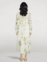 Harmony Linen And Silk Midi Dress
