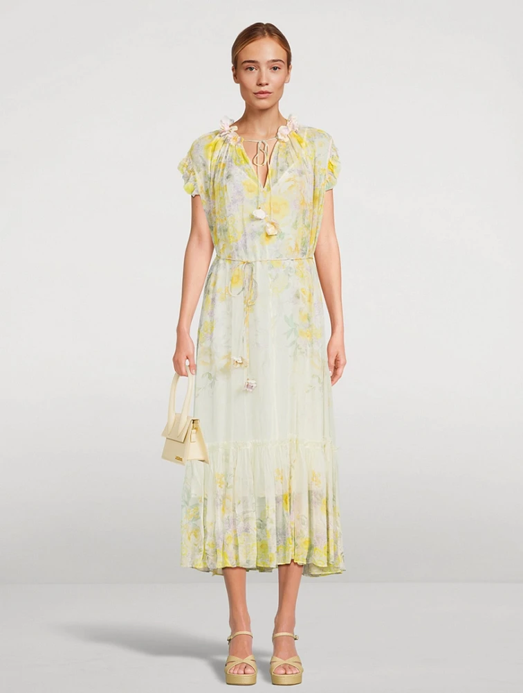 Harmony Flutter Midi Dress