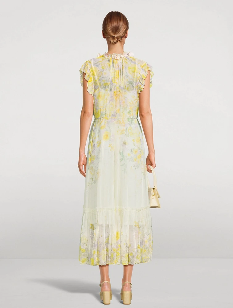 Harmony Flutter Midi Dress