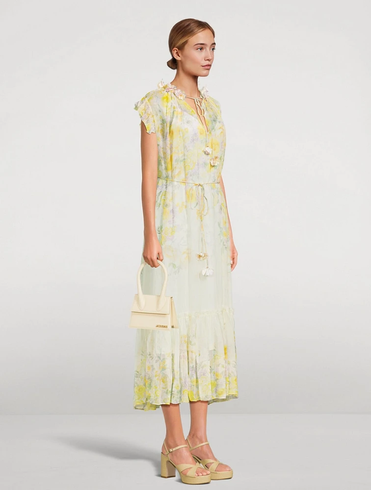 Harmony Flutter Midi Dress