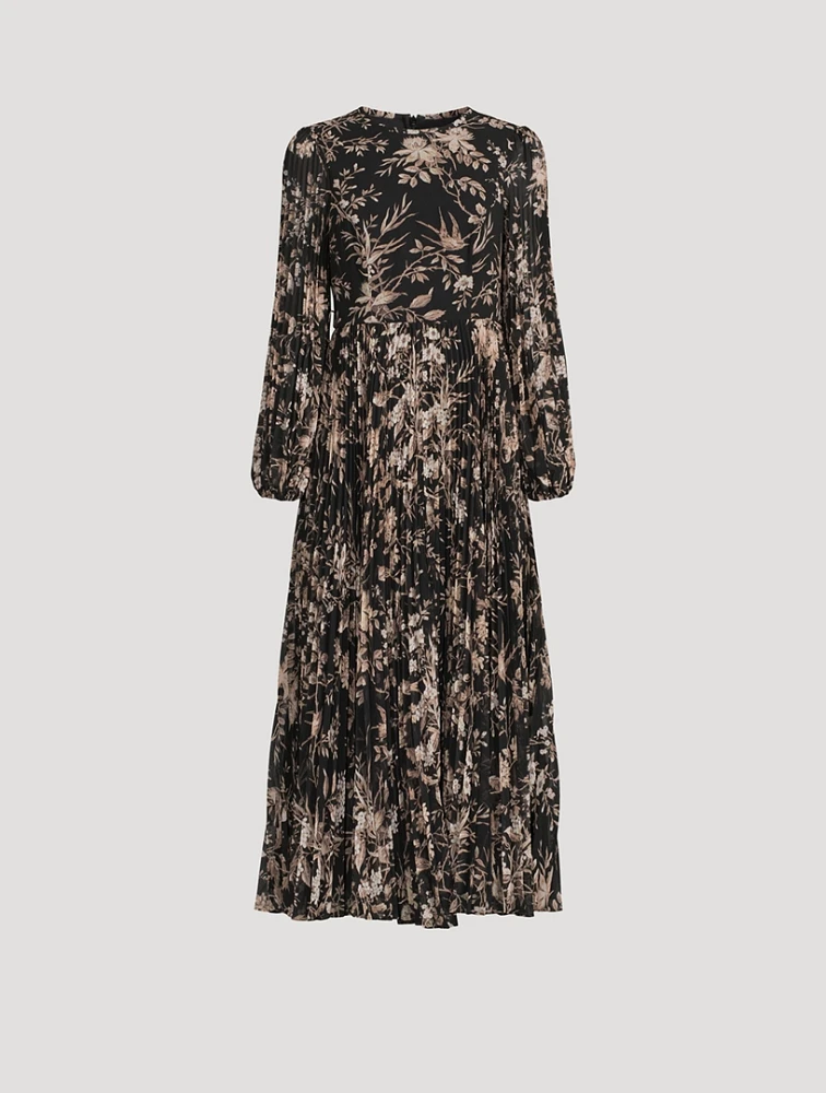 Sunray Midi Dress Floral Print