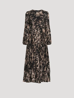 Sunray Midi Dress Floral Print