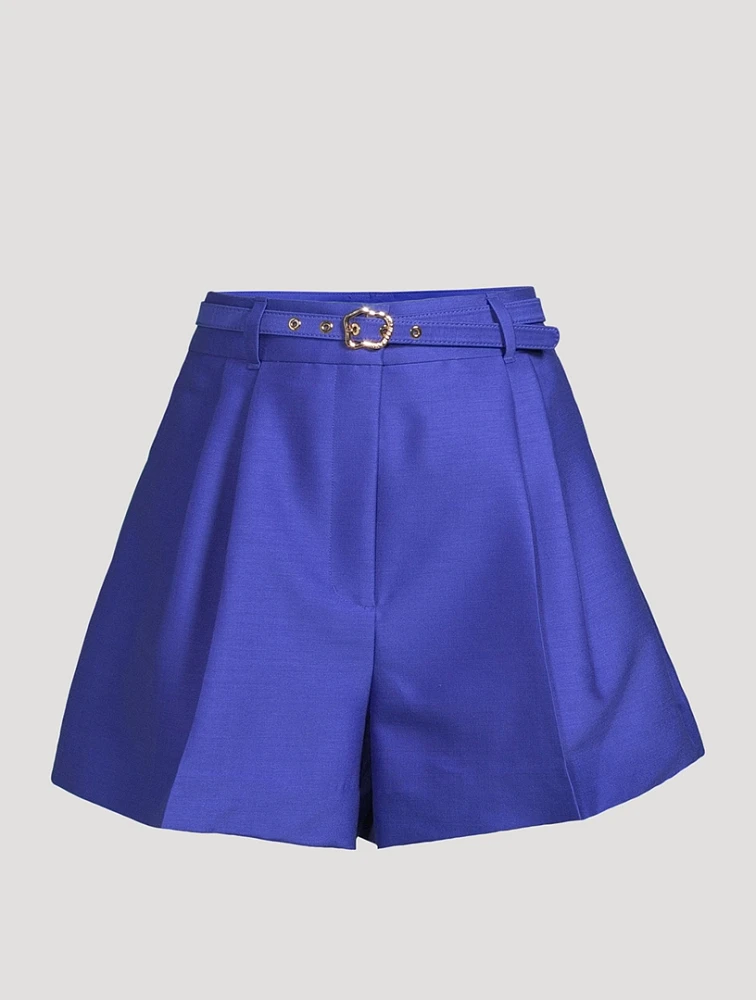 Natura Wool And Silk Shorts