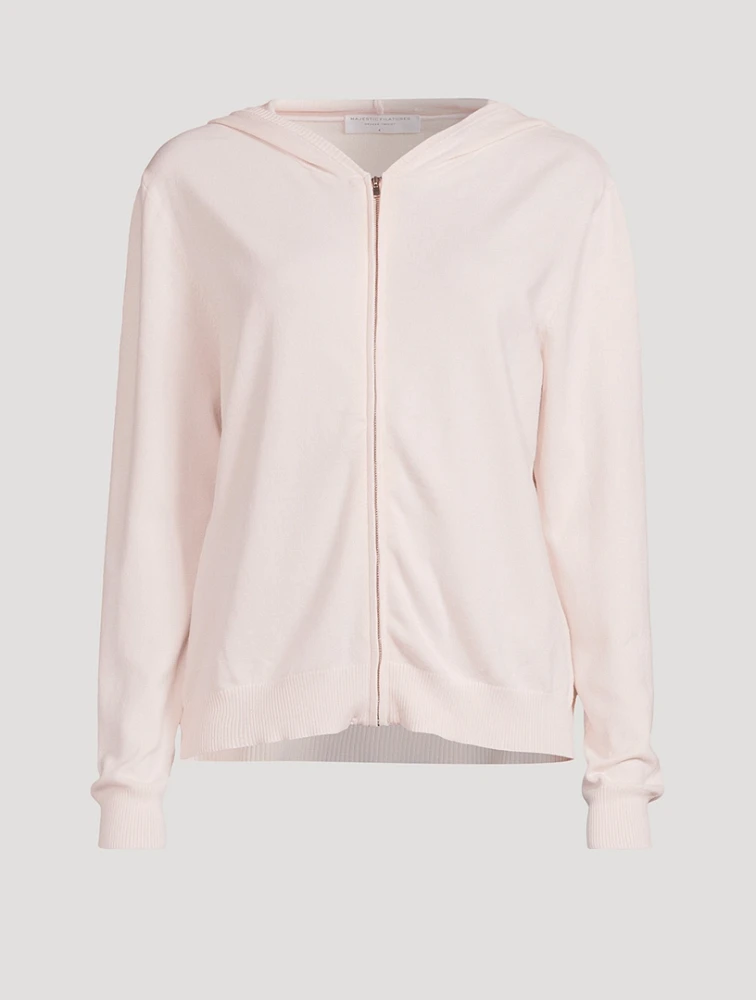 Organic Cotton Stretch Hooded Cardigan
